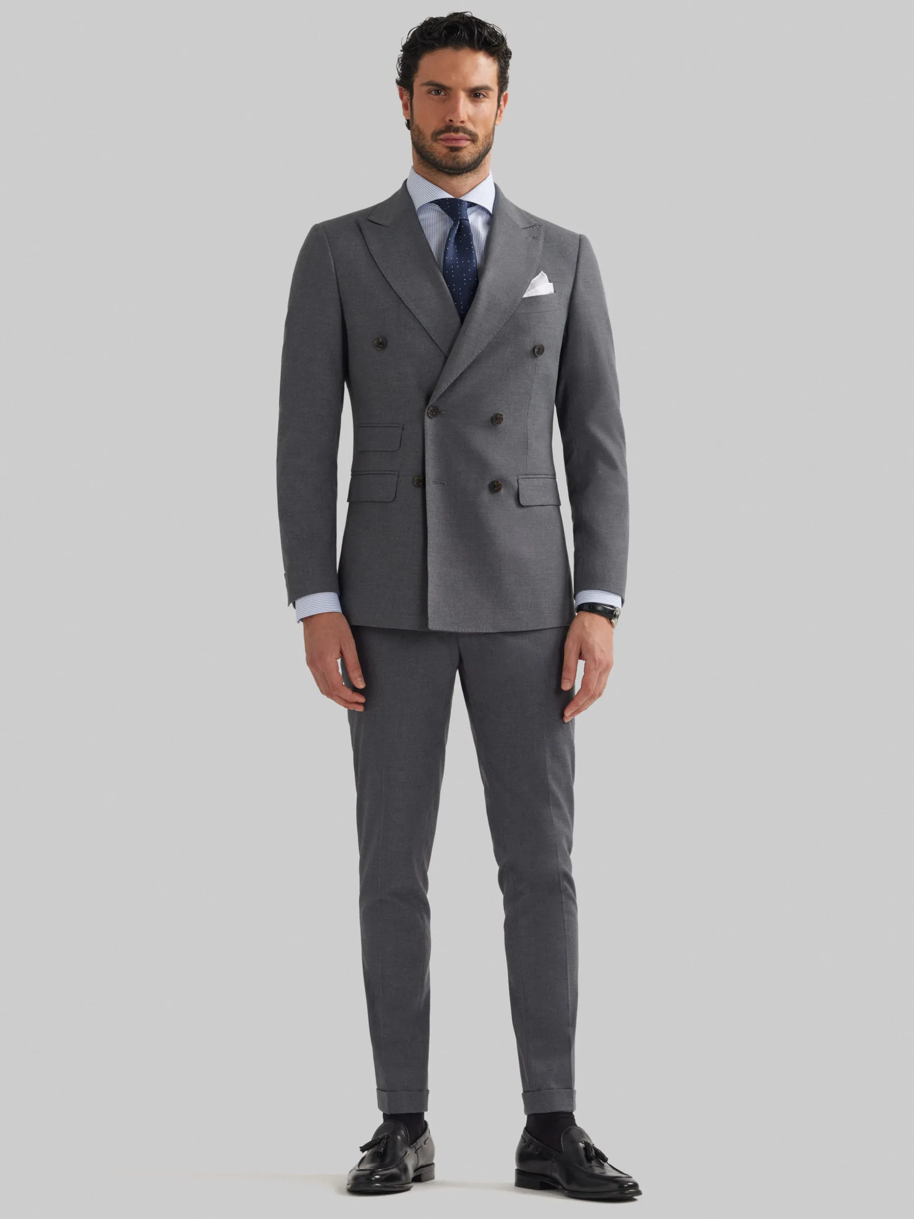 AMERICANA DUOMO CRUZADO GRIS