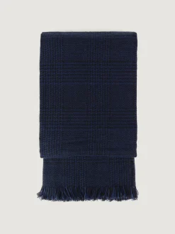 BUFANDA CHECKS AZUL MARINO