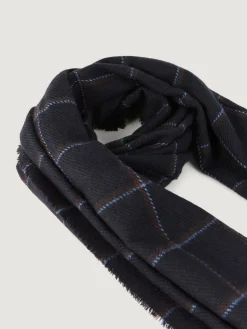 BUFANDA CHECKS AZUL MARINO