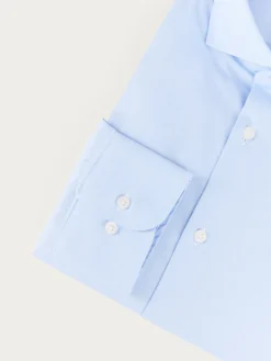 CAMISA COMFORT FIL A FIL CELESTE