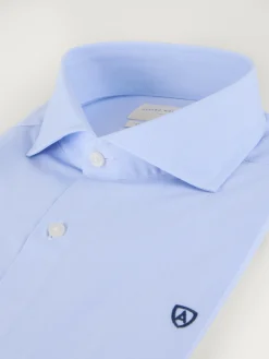 CAMISA COMFORT MIL RAYAS CELESTE