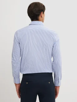 CAMISA COMFORT RAYAS AZUL