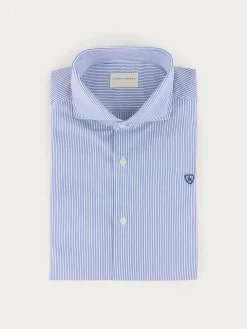 CAMISA COMFORT RAYAS AZUL