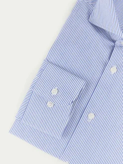 CAMISA COMFORT RAYAS AZUL