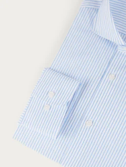 CAMISA COMFORT STRIPES CELESTE
