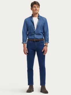 CAMISA DENIM B.DOWN AZUL MARINO