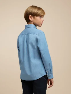 CAMISA DENIM KIDS AZUL
