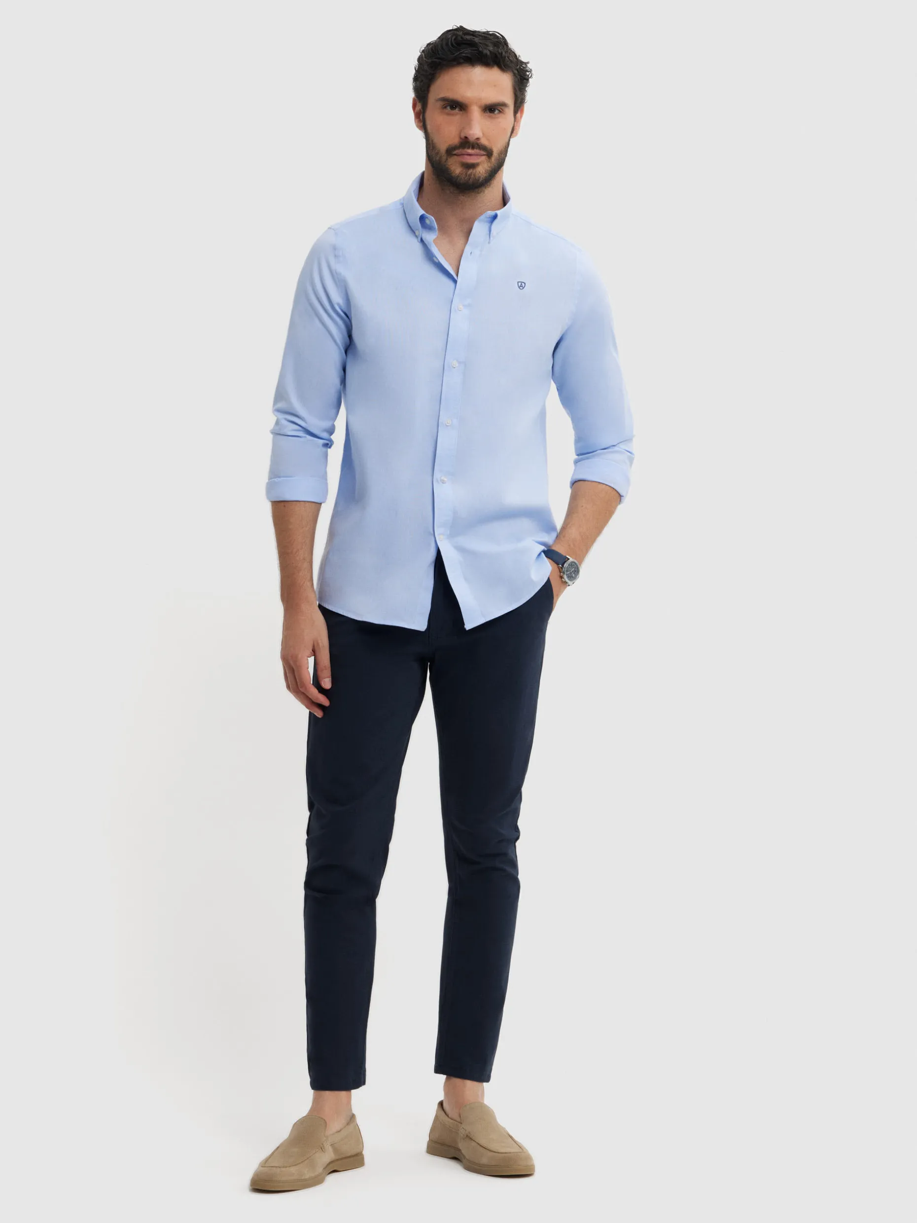 CAMISA ESTRUCTURA DUTTON AZUL
