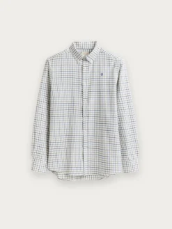 CAMISA FLANNEL CHECKS AZUL MARINO