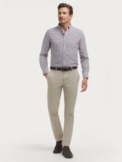 CAMISA FLANNEL CHECKS BURDEOS