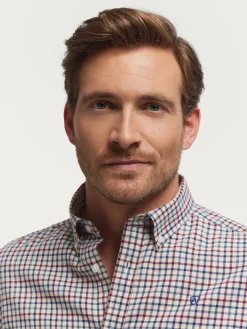 CAMISA FLANNEL CHECKS BURDEOS