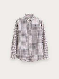 CAMISA FLANNEL CHECKS BURDEOS
