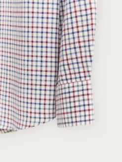 CAMISA FLANNEL CHECKS BURDEOS