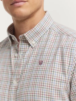 CAMISA FLANNEL CHECKS BURDEOS