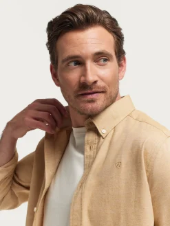 CAMISA FLANNEL TWILL CAMEL