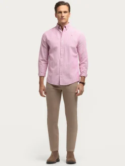 CAMISA OXFORD CLUB BURDEOS