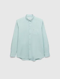 CAMISA OXFORD POCKET DYE VERDE AGUA