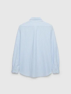 CAMISA OXFORD RAYAS BASIC CELESTE