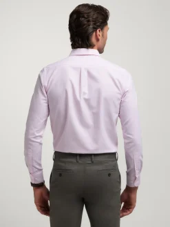 CAMISA OXFORD RAYAS ROSA