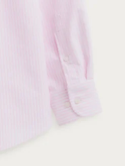 CAMISA OXFORD RAYAS ROSA