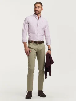 CAMISA OXFORD REGENT BURDEOS