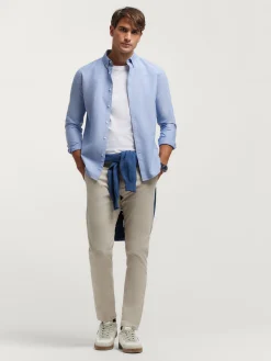 CAMISA OXFORD SOLID AZUL