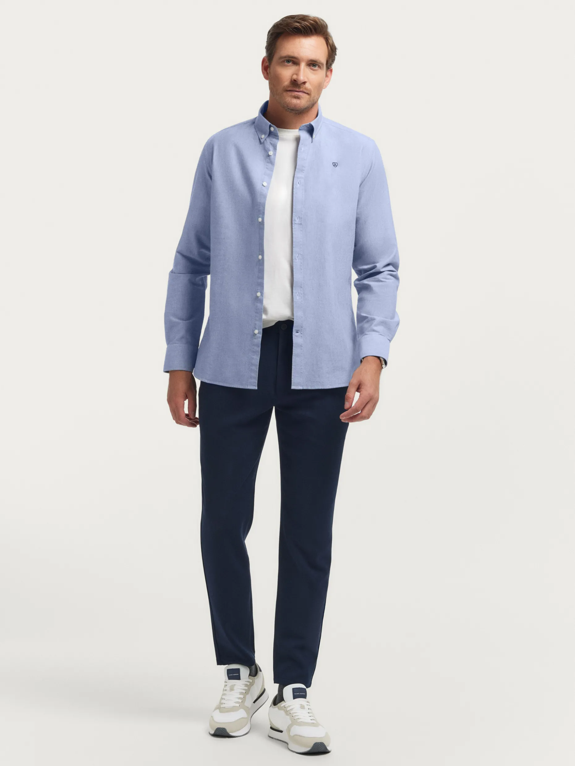 CAMISA OXFORD SOLID AZUL