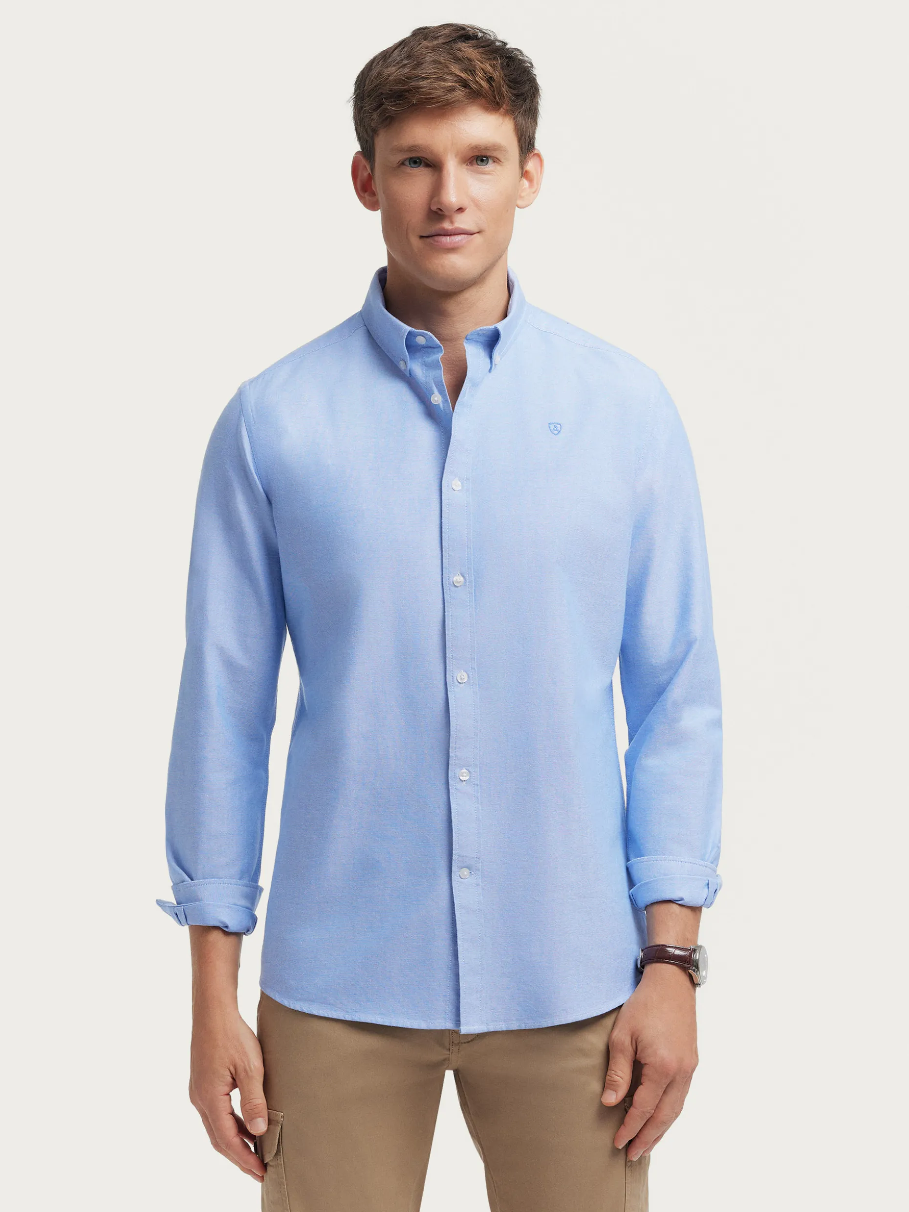 CAMISA OXFORD SOLID AZUL