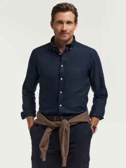 CAMISA OXFORD SOLID AZUL MARINO