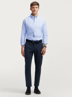 CAMISA OXFORD SOLID CELESTE