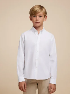 CAMISA OXFORD SOLID KIDS BLANCO