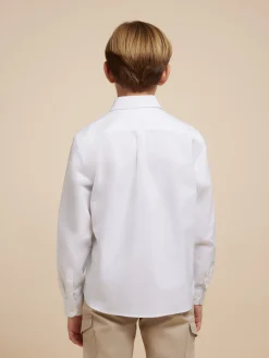 CAMISA OXFORD SOLID KIDS BLANCO