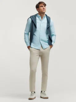 CAMISA OXFORD SOLID VERDE AGUA