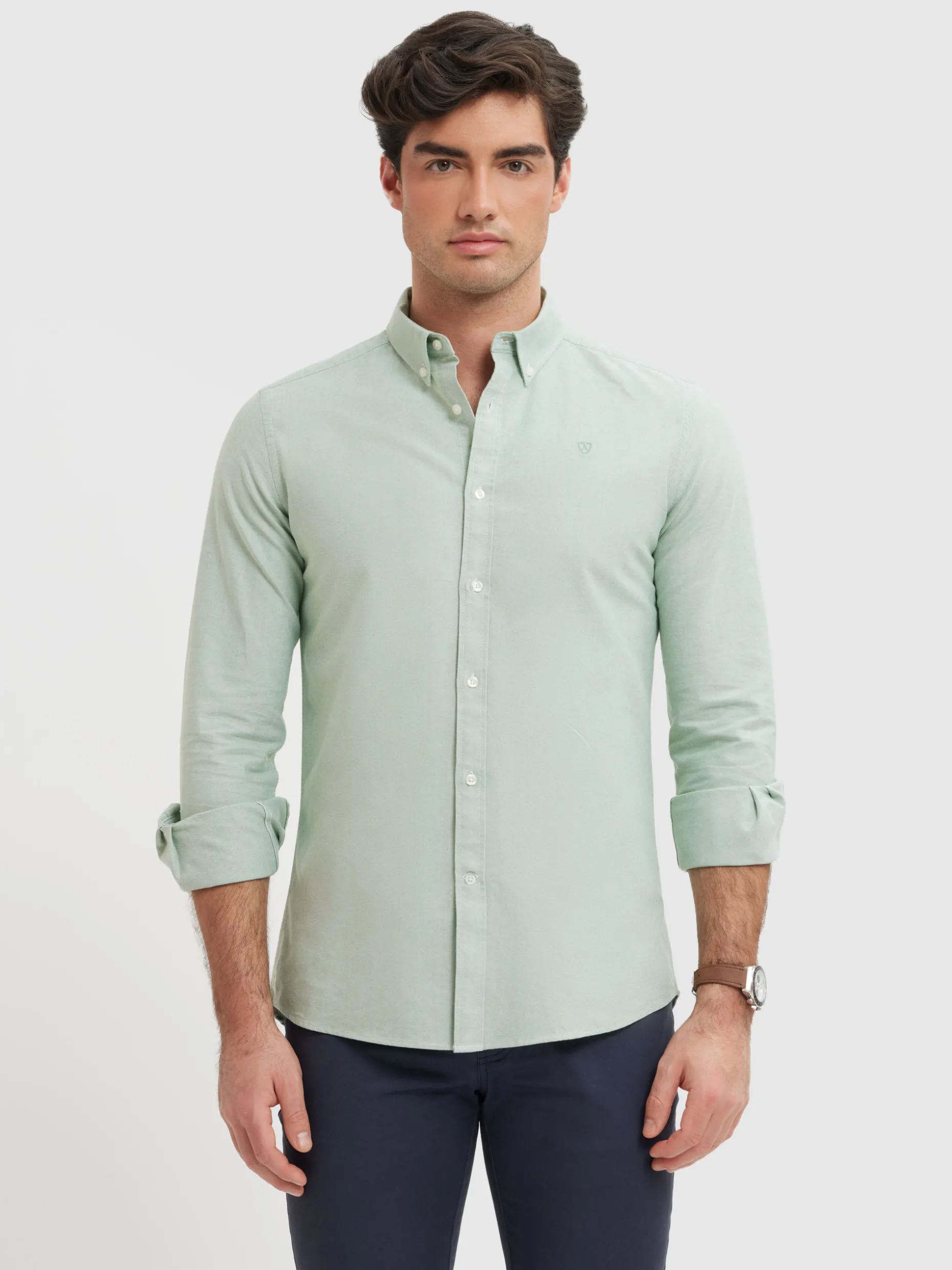 CAMISA OXFORD SOLID VERDE