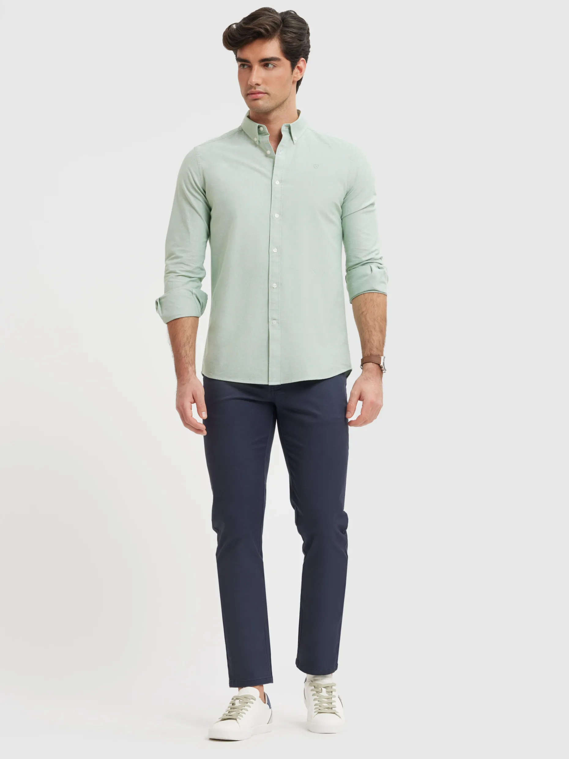 CAMISA OXFORD SOLID VERDE