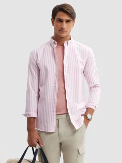 CAMISA OXFORD SUNSET CORAL