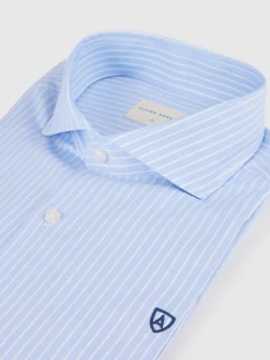 CAMISA P. POINT DIPLO CELESTE