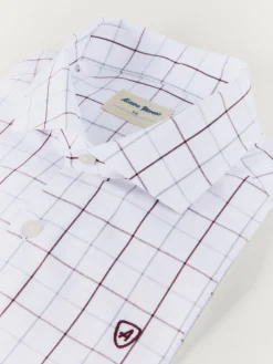 CAMISA POPELIN CUADROS KIDS BURDEOS