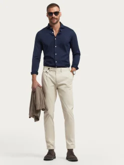 CAMISA PUNTO ELASTICO AZUL MARINO