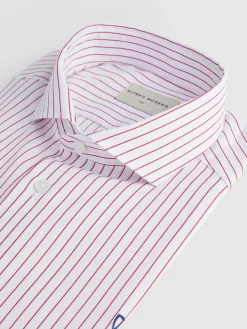 CAMISA RAYAS ESTRUCTURA ROJO