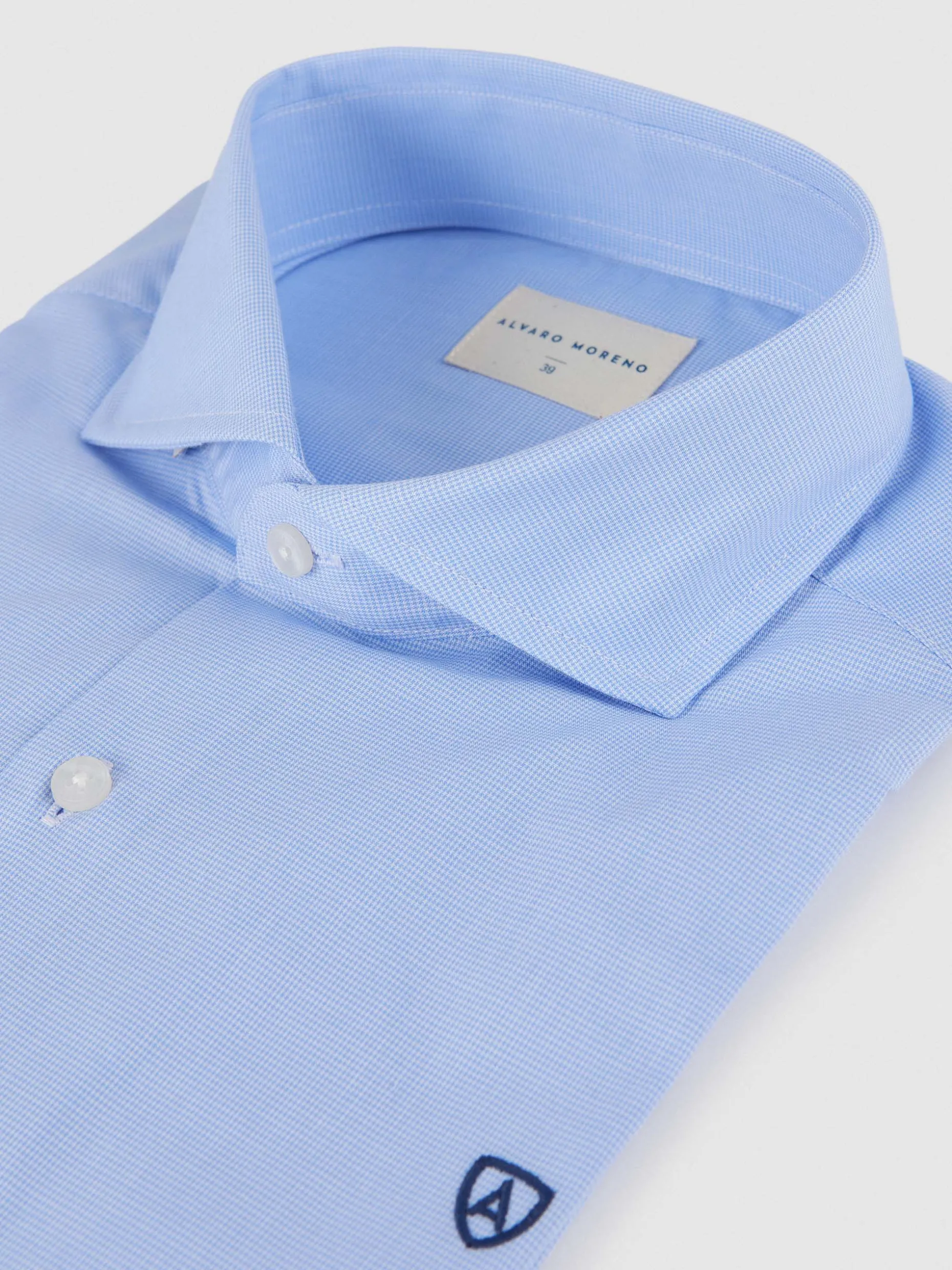 CAMISA VESTIR MICRO GALLO CELESTE