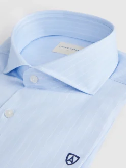 CAMISA VESTIR RAYAS CELESTE