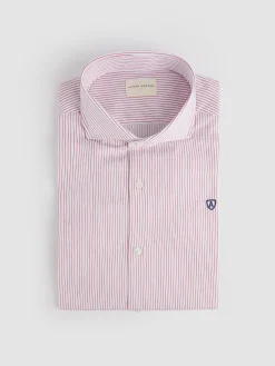 CAMISA VESTIR RAYAS ROJO