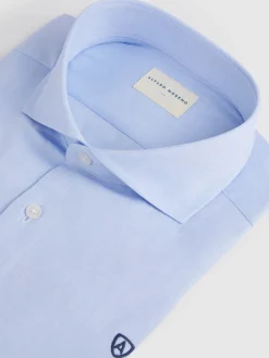 CAMISA VESTIR TWILL CELESTE