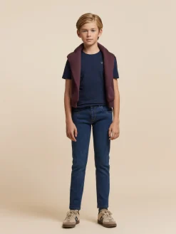 CAMISETA BASICA KIDS AZUL MARINO