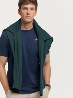 CAMISETA LONG AZUL MARINO