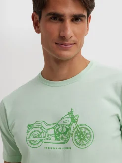 CAMISETA MOTORCYCLE VERDE