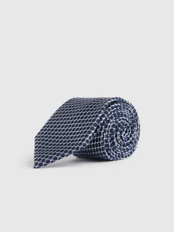 CORBATA JACQUARD AZUL MARINO