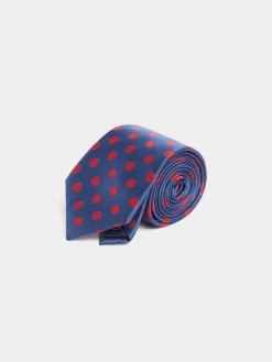 CORBATA JACQUARD MF AZUL MARINO