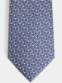 CORBATA JACQUARD MF AZUL MARINO
